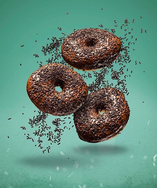 Imagen platillo Paquete de 3 Donas de Chocolate con Chispas